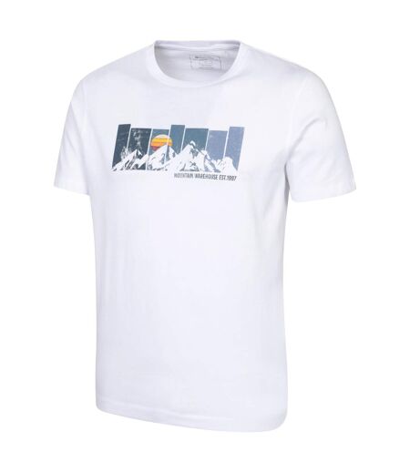 Mens gradient graphic t-shirt white Mountain Warehouse