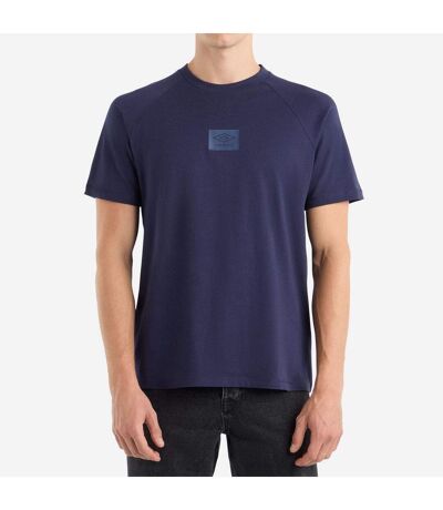 Mens layered box logo t-shirt peacoat Umbro
