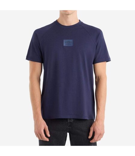 Mens layered box logo t-shirt peacoat Umbro