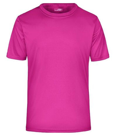 t-shirt respirant JN358 - rose - col rond - Homme