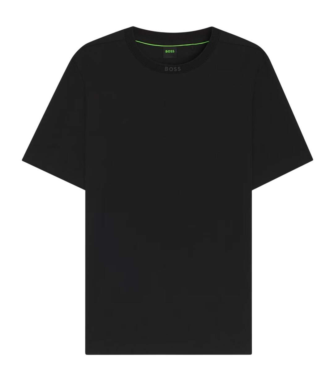 Mens Crew Neck Regular T-shirt Black Boss-2