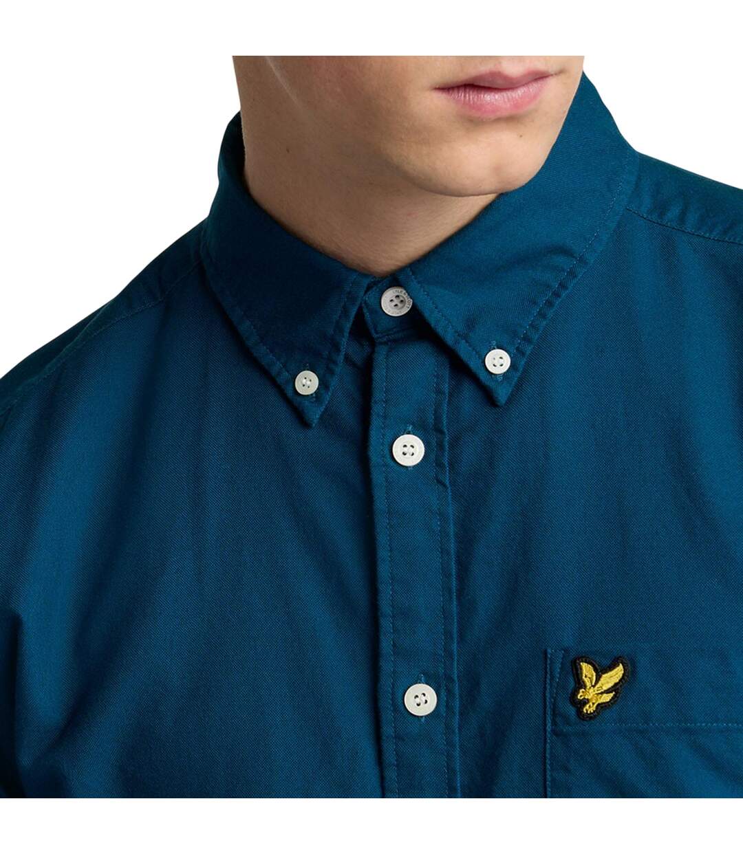 Chemise Unie Homme Bleu Marine Lyle & Scott-4
