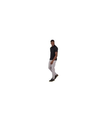 Mens Textured Short-sleeved Polo Shirt Jet Black Brave Soul