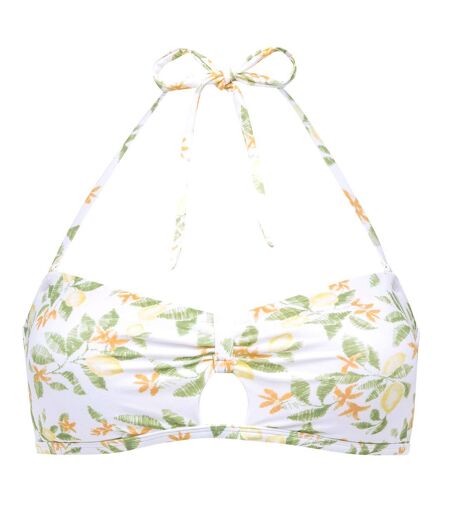 Haut de maillot de bain bandeau blanc Menton