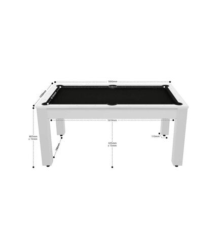 Billard convertible table 6 personnes Texas + plateau dinatoire