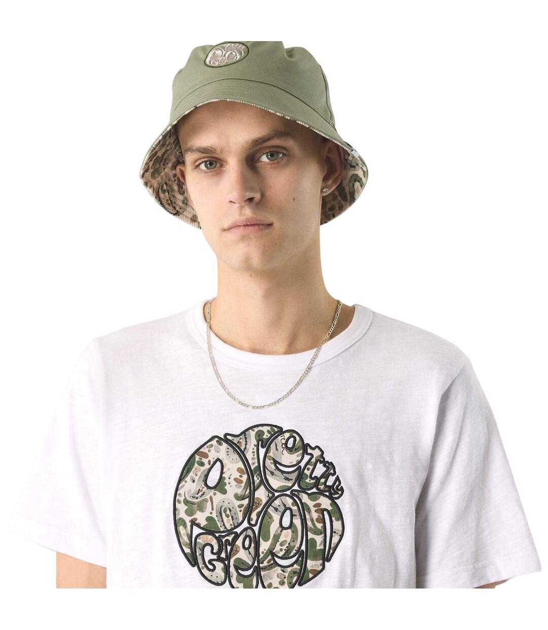 T-shirt Aquarelle Homme Blanc Pretty Green-3