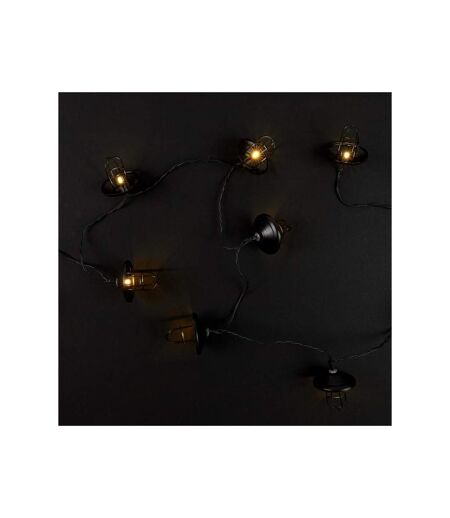 Paris Prix - Guirlande Lumineuse 10 Led lanterne 192cm Noir