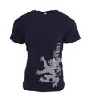 T-shirt unisexe à manches courtes Lion d'Édimbourg. (Bleu marine) - UTSHIRT381