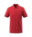 Mens Orgon Crossover Polo Shirt Red Mascot-1