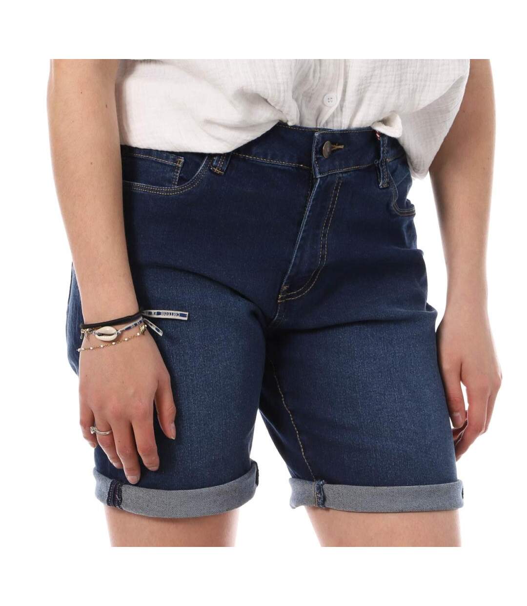 Bermudas en Jean Bleu Foncé Femme Lee Cooper Wopara - 27-1