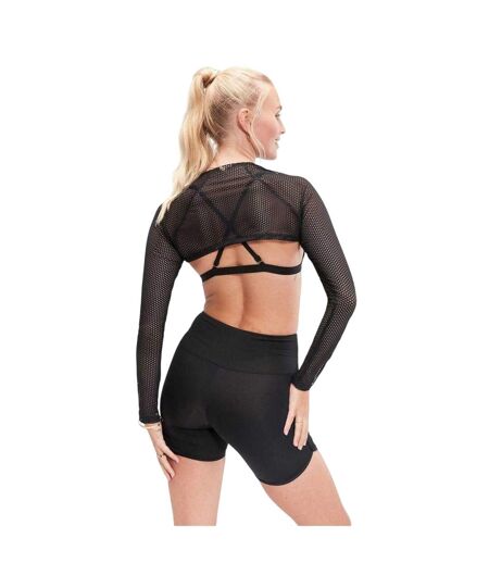 Womens/ladies Mesh Performance Crop Top Multicoloured Speedo