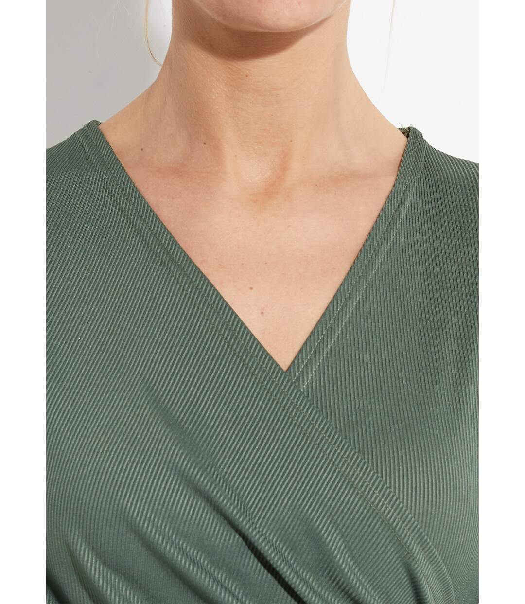 Robe cache coeur jersey cotelé Essentiel-3