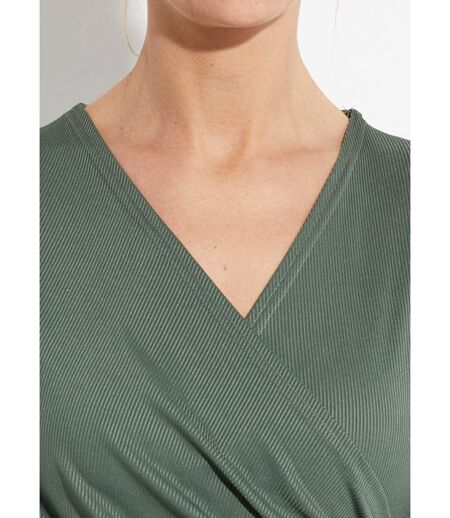 Robe cache coeur jersey cotelé Essentiel