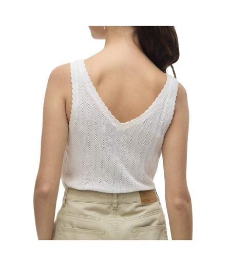 T-Shirt beige femme vero moda pointelle