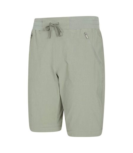 Womens/ladies Explorer Zip-off Hiking Trousers Khaki Green Mountain Warehouse