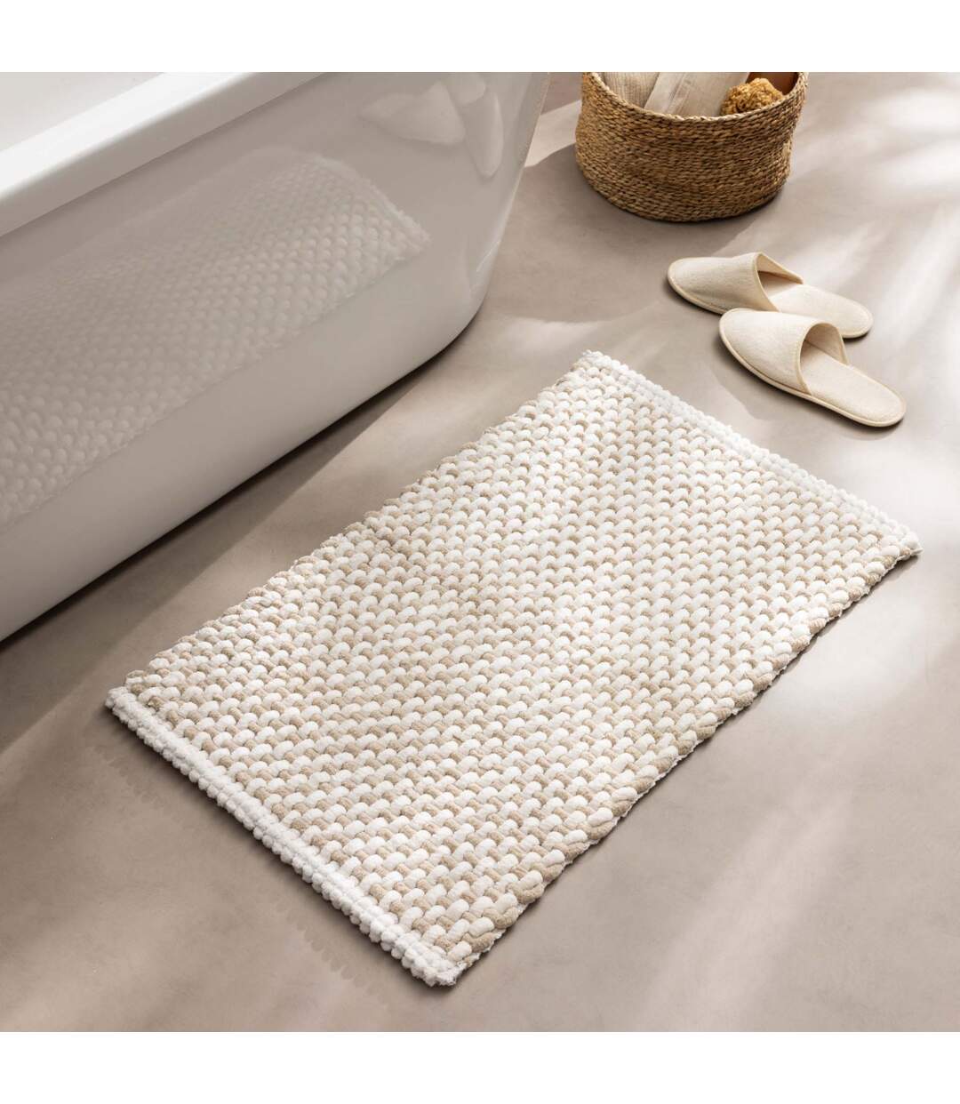 Tapis de Bain en Chenille Rafael 50x80cm Sable-5