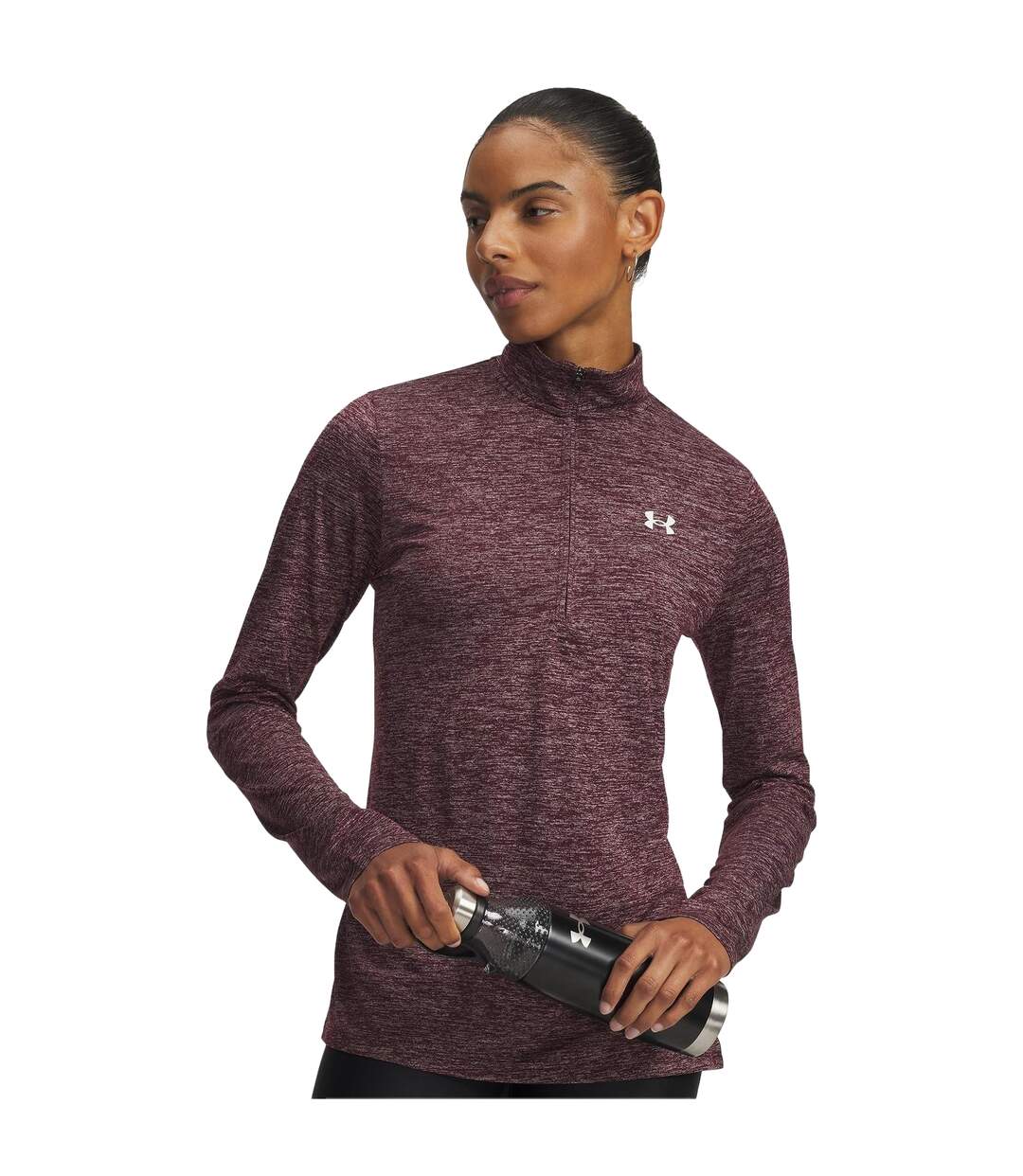 Haut Motif/style Texturé Tech Femme Bordeaux Foncé Under Armour-1