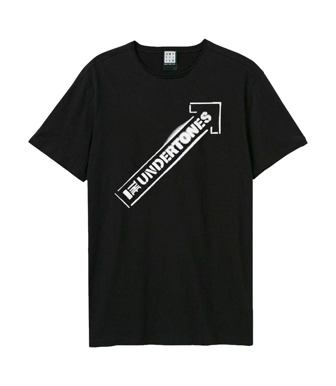 T-shirt Motif/style The Undertones Arrow Spray Adulte Noir Amplified-1