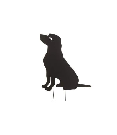 Décoration de Jardin en Métal Chien 76cm Noir
