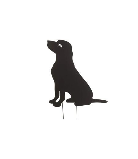Décoration de Jardin en Métal Chien 76cm Noir