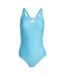 Maillot De Bain 1 Pièce Motif/style 3 Rayures Femme Cyan Blanc Adidas-2