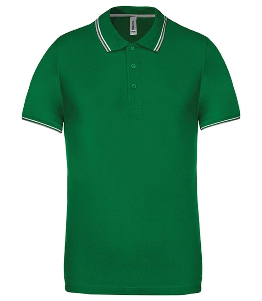 Polo bandes contrastées homme - K250 - vert - manches courtes-1