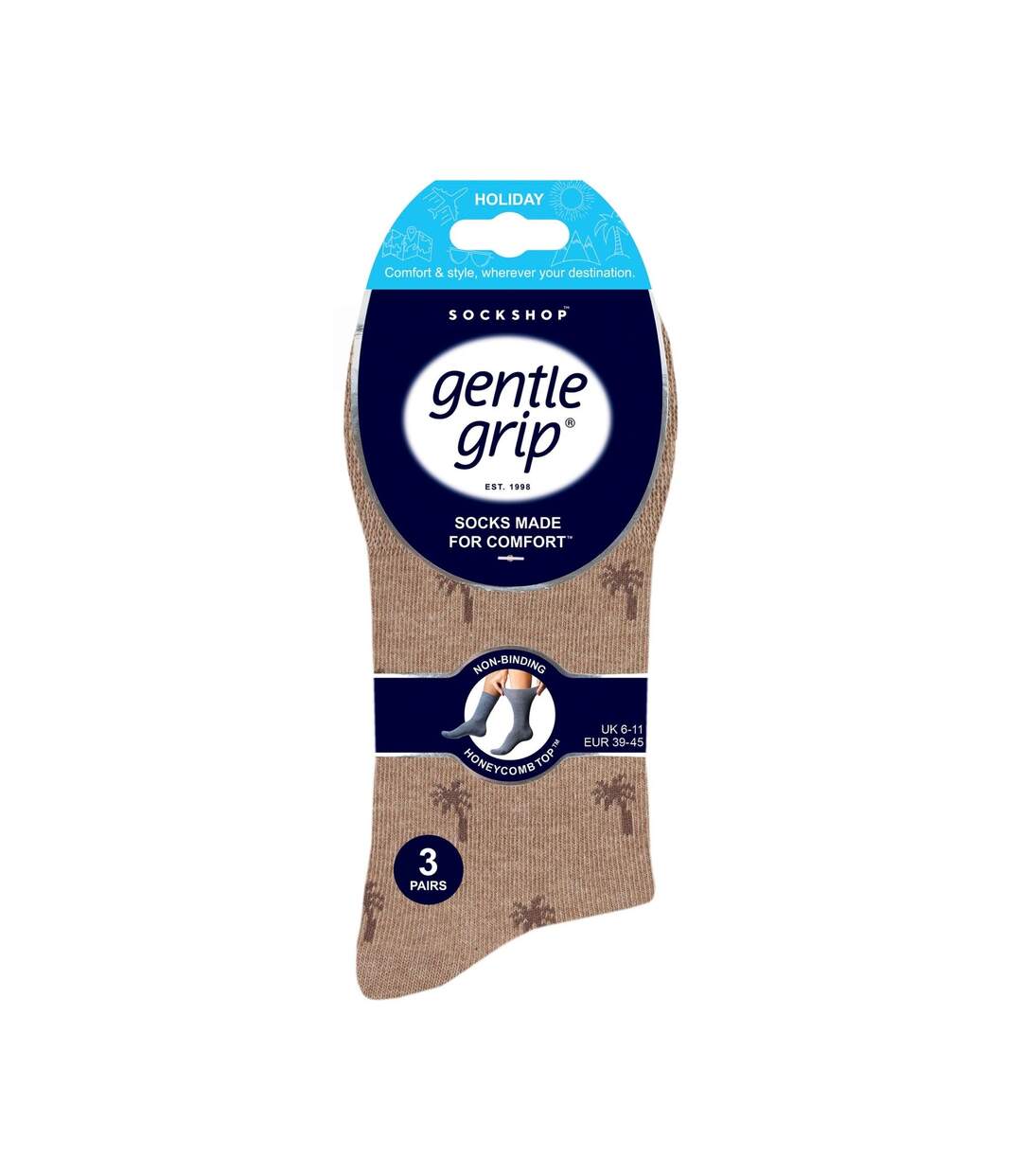 6 Pack Elastic Square Patterned Cotton Socks for Poor Circulation-2