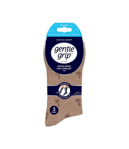 6 Pack Elastic Square Patterned Cotton Socks for Poor Circulation