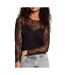 T-Shirt manches longues noir femme morgan tya-1