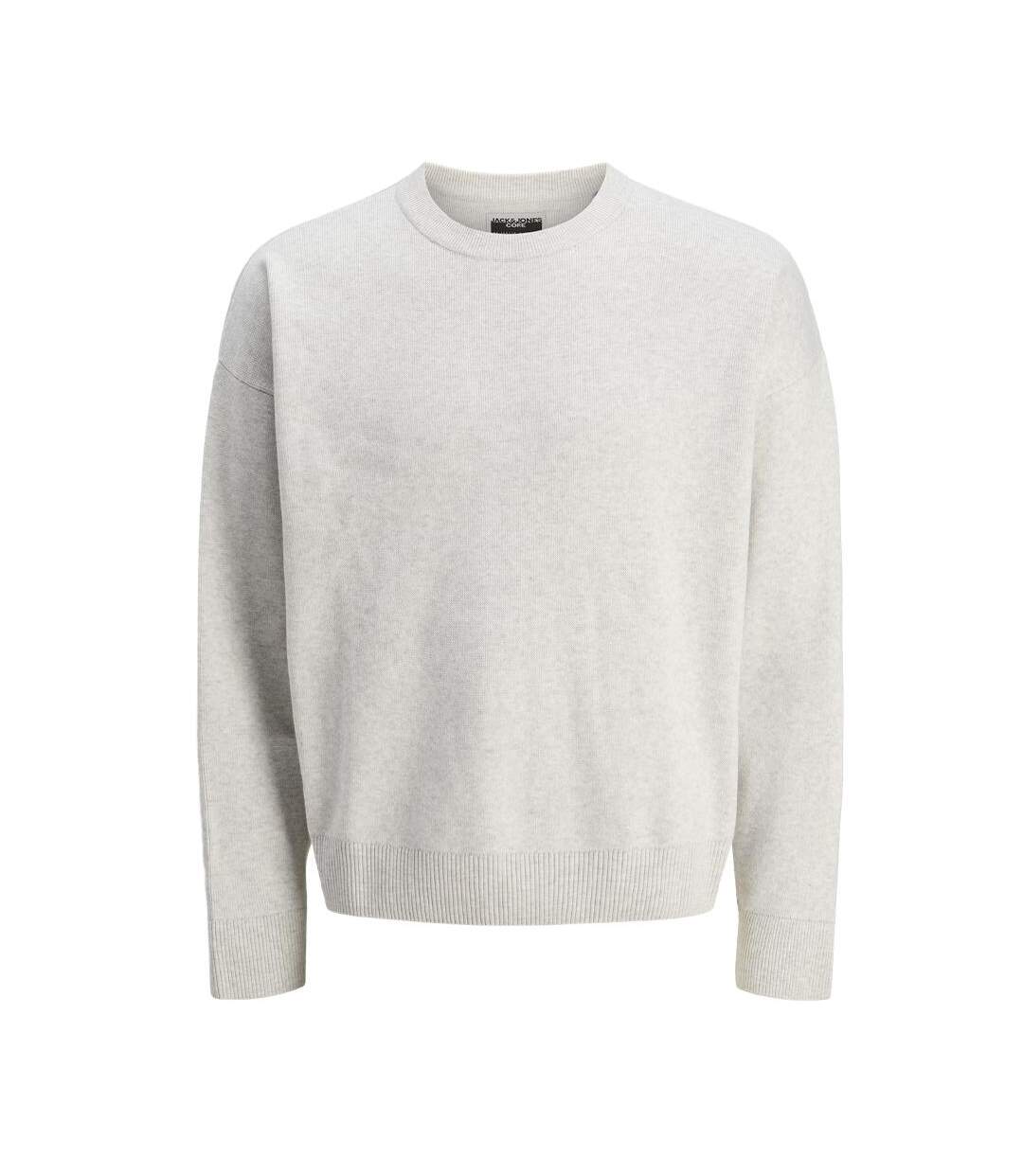 Sweat gris clair homme jack & jones coblanks - l-1