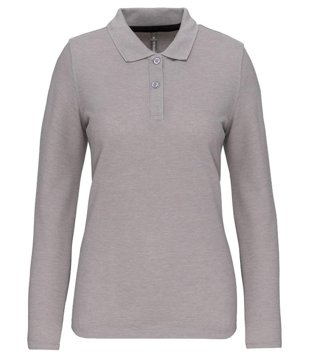 Polo manches longues - Femme - WK277 - gris oxford