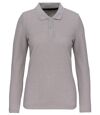 Polo manches longues - Femme - WK277 - gris oxford