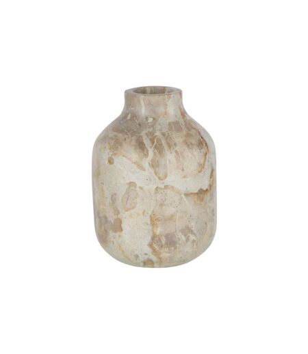 Vase Bouteille Déco Marbre 15cm Beige