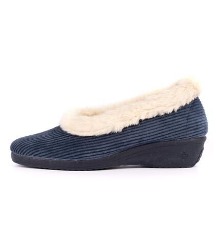 Chaussons glynis femme bleu Lunar