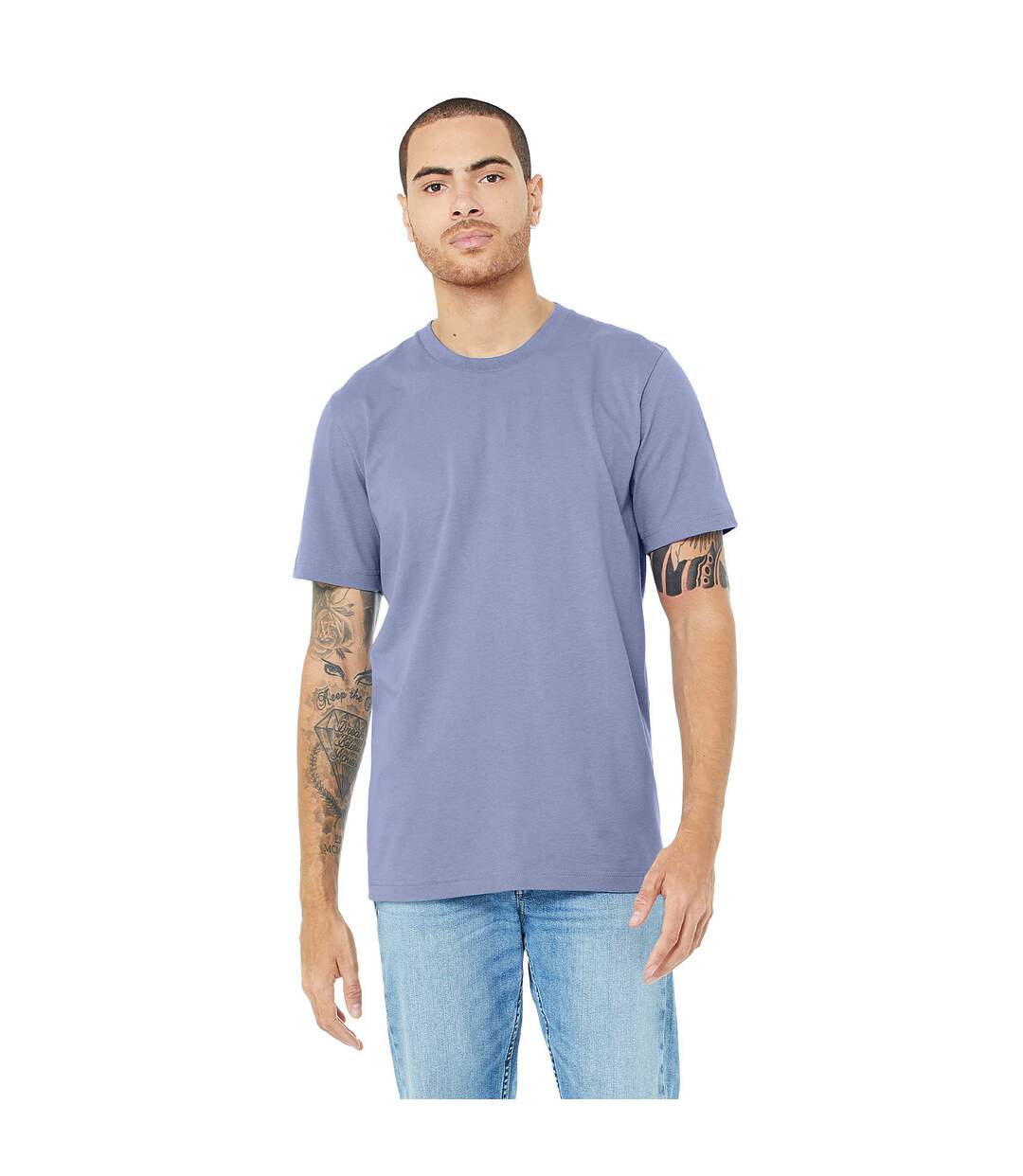 Canvas t-shirt jersey hommes bleu lavande Bella + Canvas Bella + Canvas