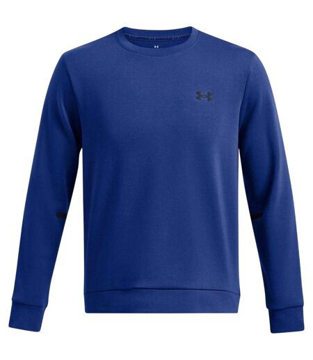 Mens Fleece Regular Sweatshirt Tech Blue Black Under Armour