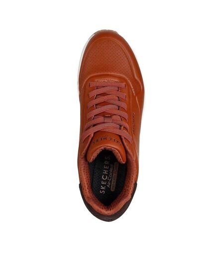 Mens Uno Stand On Air Skech-air Trainers Brown Skechers