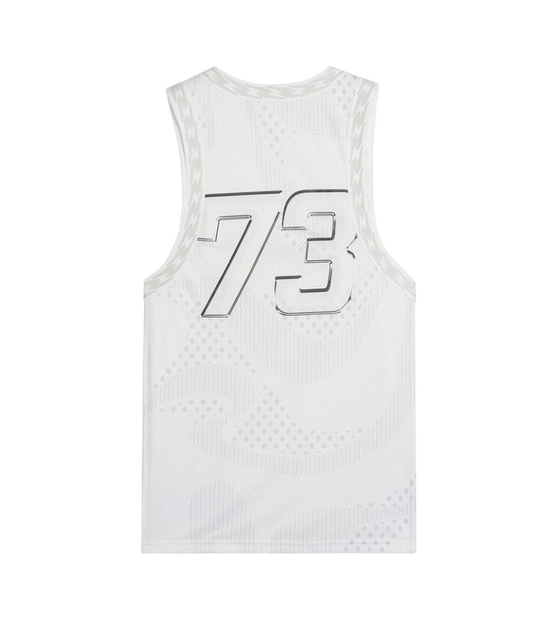 Womens/ladies Mesh Performance Basketball Jersey  White Puma-3