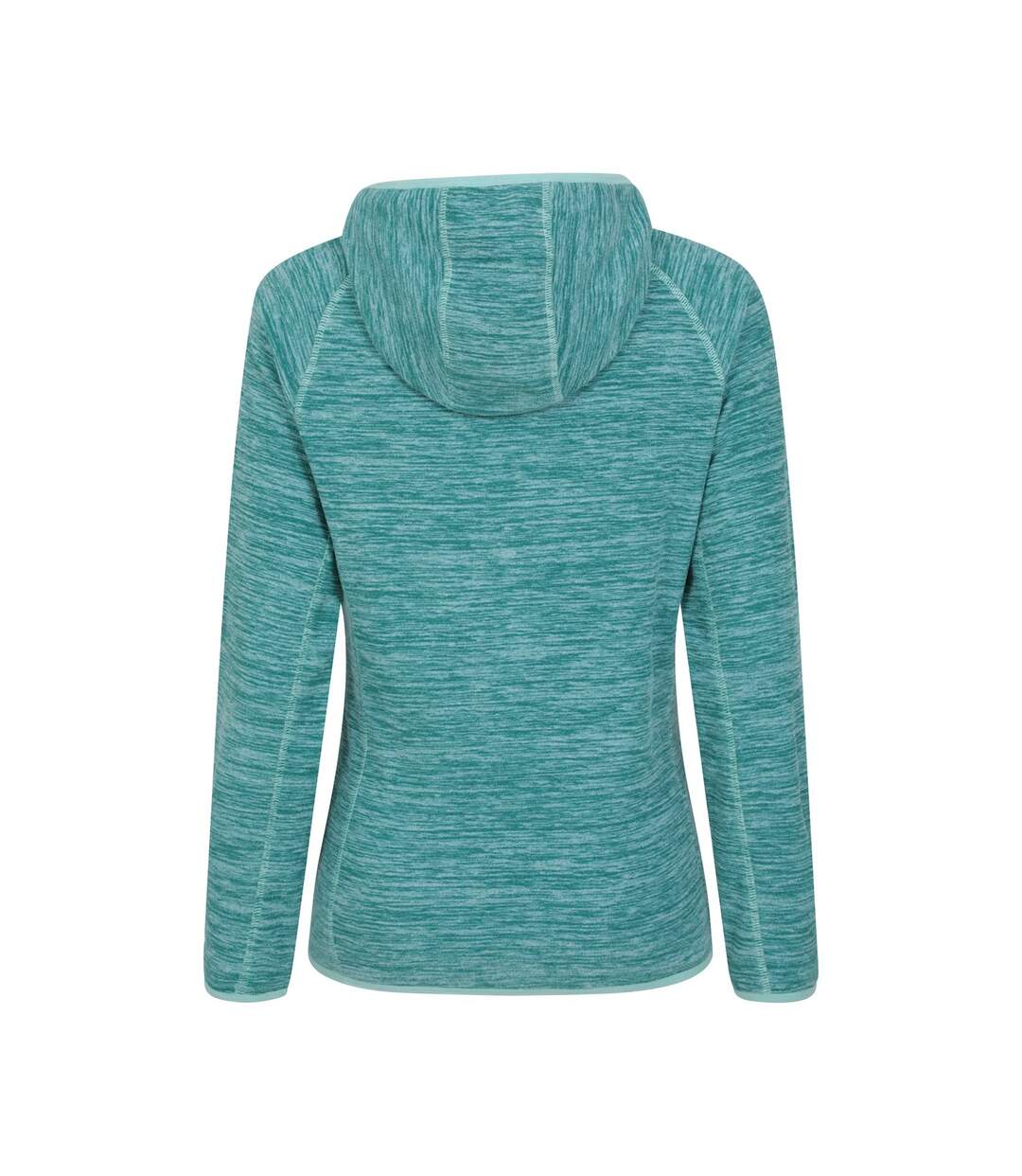 Womens/ladies lleyn ii melange full zip hoodie teal Mountain Warehouse