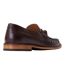 Mens madison leather loafers burnt tan Base London-2
