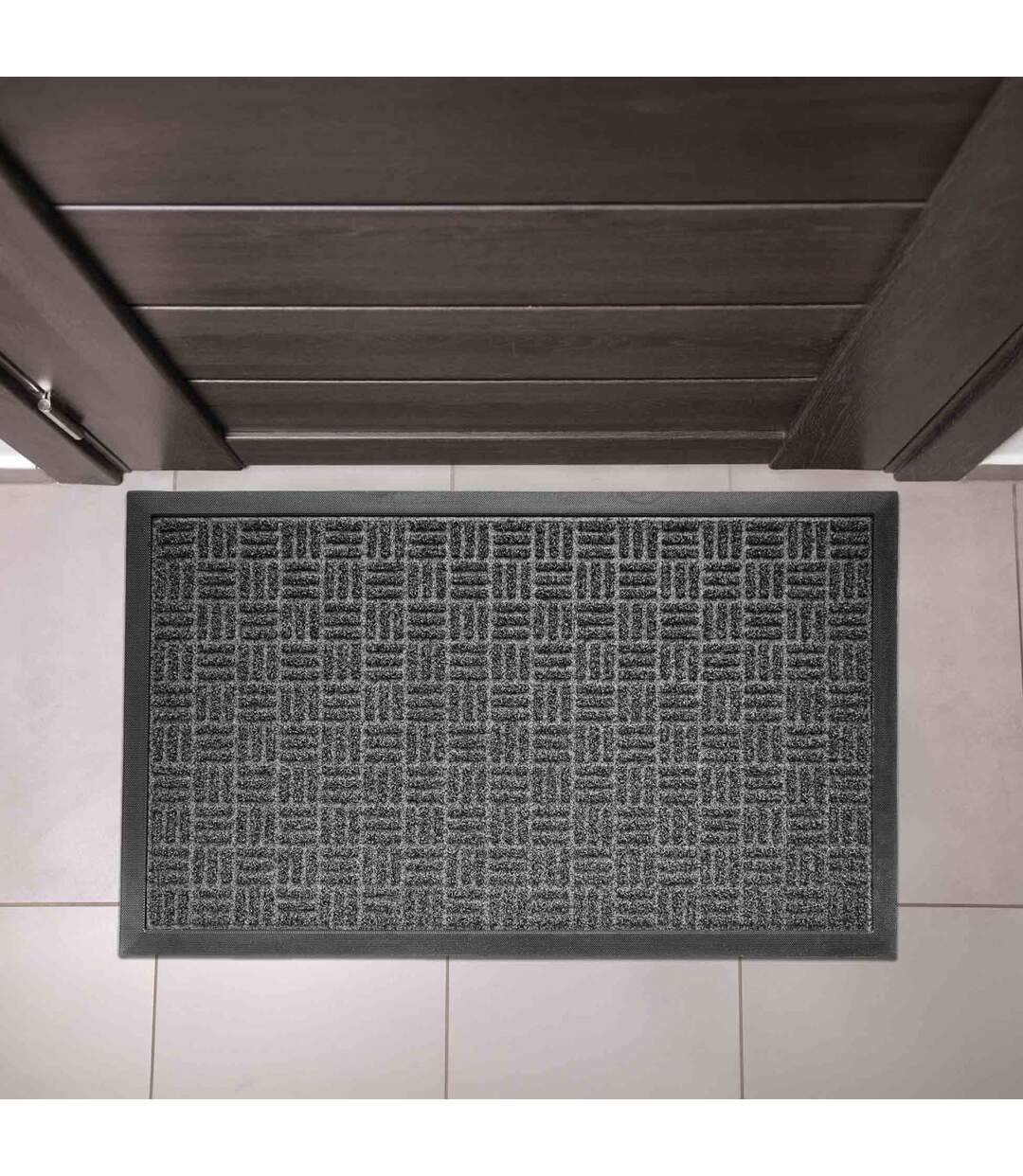 Tapis d'Entrée Grattoir Jason 45x75cm Noir-5