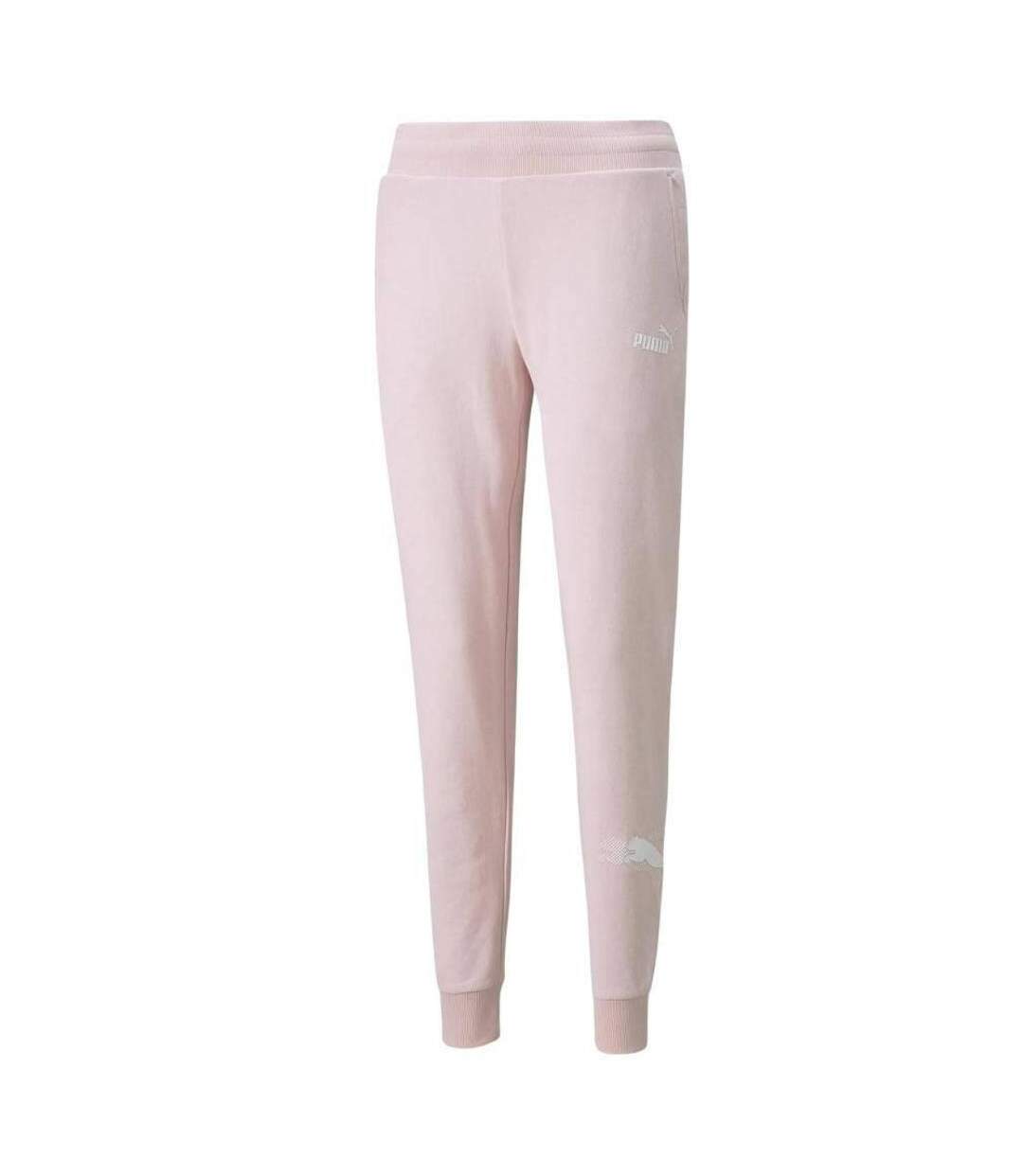 Womens/ladies Power Graphic Jogging Bottoms Pink Puma-1