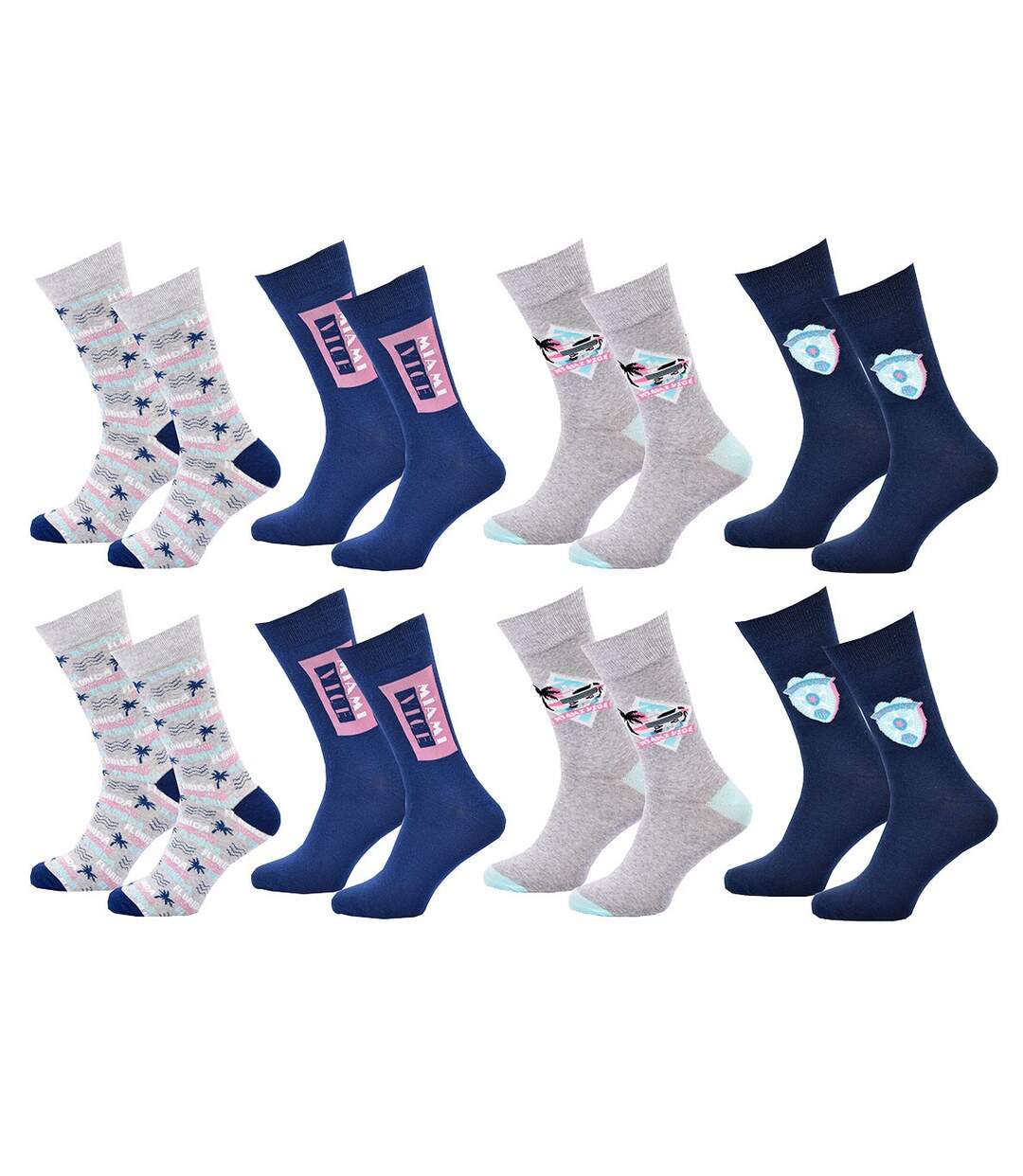 Chaussettes Pack HOMME MIAMI VICE Pack de 8 Paires 1887