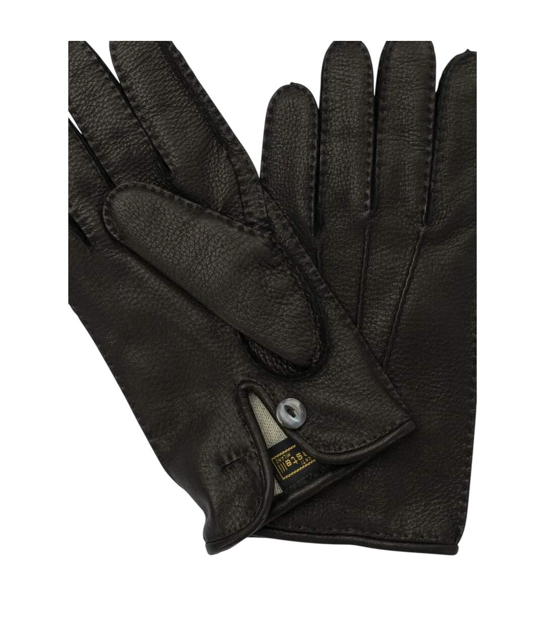 Mens Hainz5 Nappa Leather Gloves Medium Brown Boss-2