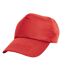 Casquette unie 100% coton enfant unisexe rouge Result-1