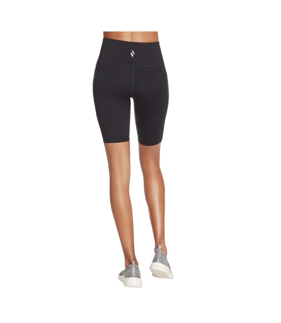Womens/ladies gowalk high waist cycling shorts black Skechers-2