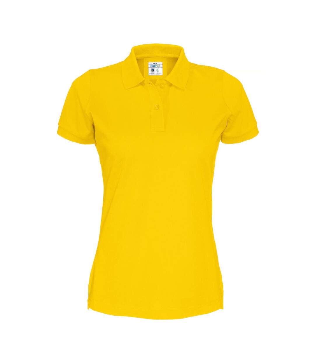 T-shirt pique lady femme jaune Cottover-1