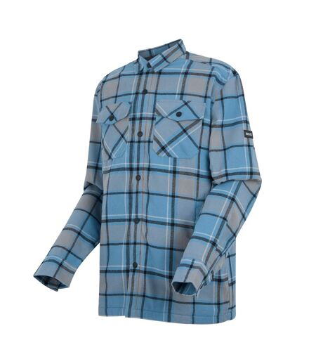 Veste Chemise Motif/style À Carreaux Spennith Homme Gris Bleu Regatta