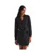 Womens/ladies Miley Polka Dot Sheer Wrap Dress Black Never Fully Dressed-1