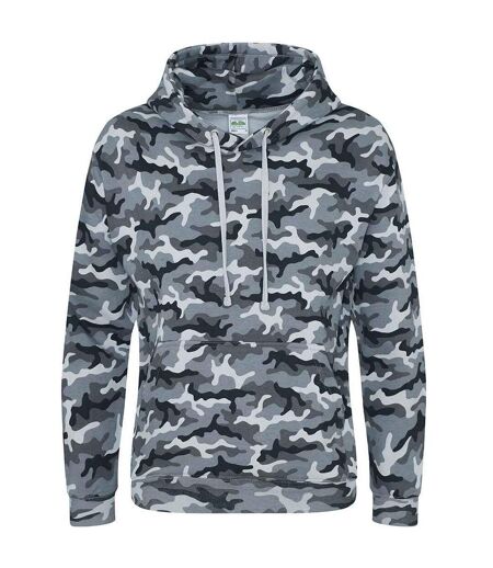 Sweat à capuche homme gris camouflage Awdis